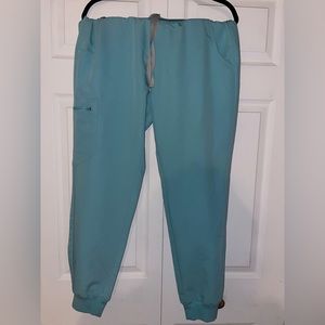 FIGS Sea glass Zamora jogger scrub pants -L